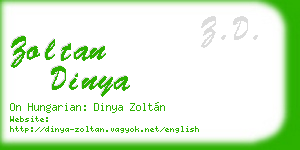 zoltan dinya business card